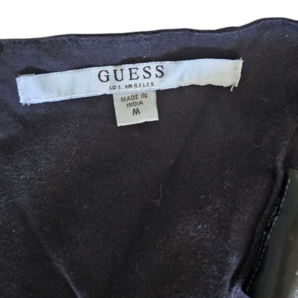 GUESS Pink Black Embroidered Cropped Top M - Picture 10 of 10